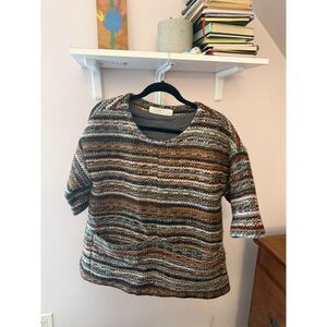 Thakoon striped wool top pockets size 4 (XL)